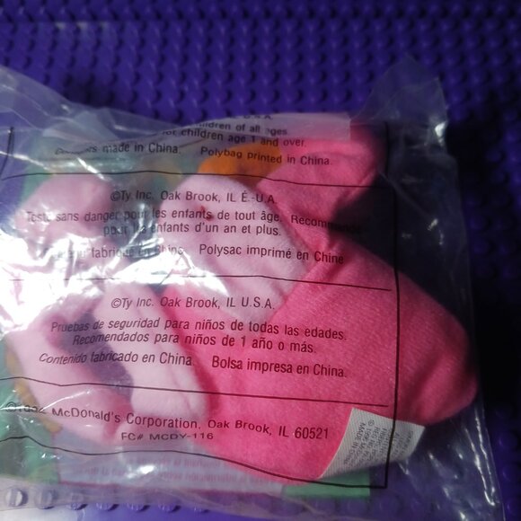 Ty Teenie Beanie Babies “Pinky” The Flamingo 1996 #2 McDonald’s NEW Unopened - Picture 2 of 3